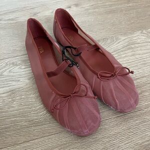 Zara Dusty Rose Ballet Flats